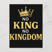 Geen Koningen Protestbord Verticaal 2025 Briefkaart (Voorkant)