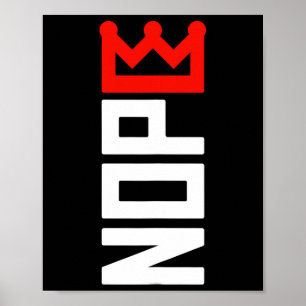 Geen koningen protestbord verticaal poster