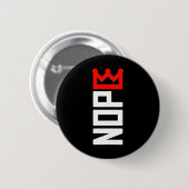 Geen koningen protestbord verticaal ronde button 5,7 cm (Voorkant /achterkant)