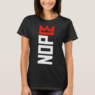 Geen koningen protestbord verticaal t-shirt