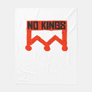 Geen Koningen Protests Grafisch Grunge Kroon Ameri Fleece Deken