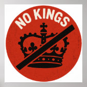 Geen Koningen Protestsymbool Poster (Voorkant)