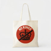 Geen Koningen Protestsymbool Tote Bag (Voorkant)