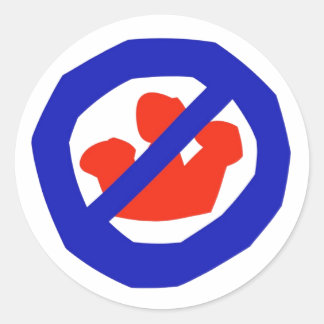 GEEN KONINGEN RONDE STICKER