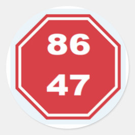 GEEN KONINGEN RONDE STICKER
