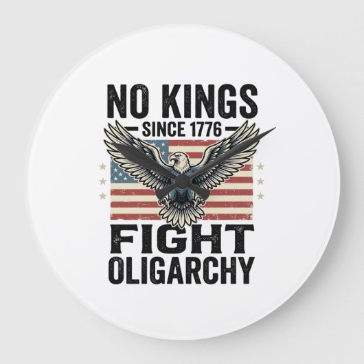 Geen koningen sinds 1776 Patriottische Adelaar Vin Grote Klok (Voorkant)