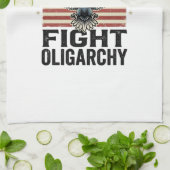 Geen koningen sinds 1776 Patriottische Adelaar Vin Theedoek (Gevouwen)