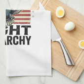 Geen koningen sinds 1776 Patriottische Adelaar Vin Theedoek (Quarter Fold)