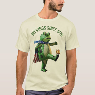 Geen Koningen Sinds 1776 Portland Kikker Tritten T-shirt