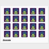 Geen koningen verzetten zich eerst vierkante sticker (Vel)