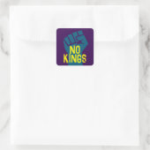 Geen koningen verzetten zich eerst vierkante sticker (Tas)