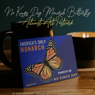 Geen Koningsdag Monarch Vlinder Activist Kunst Briefkaart