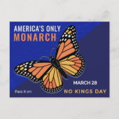 Geen Koningsdag Monarch Vlinder Activist Kunst Briefkaart (Voorkant)