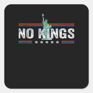 Geen Koningsdag Retro Klassiek Design Vierkante Sticker