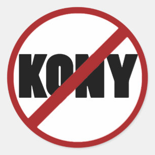 Geen Kony-Stickers Ronde Sticker
