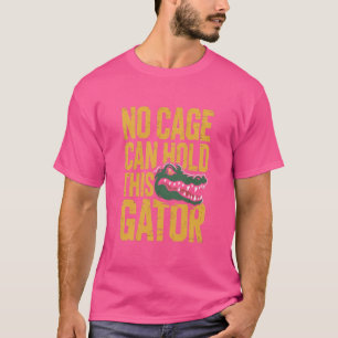 Geen kooi kan deze alligator vasthouden shirt