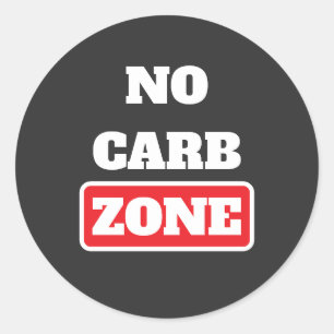 Geen koolhydraatzone (100% carnivoor) ronde sticker