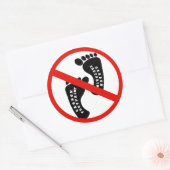 Geen koolstofvoetafdruk ronde sticker (Envelop)