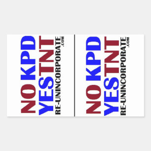 Geen KPD Ja TNT LG Rechthoekige Sticker