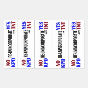 Geen KPD Ja TNT Rechthoekige Sticker