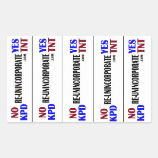 Geen KPD Ja TNT Rechthoekige Sticker