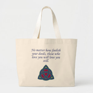 Geen kwestie hoe klaar uw daden - het citaat van d grote tote bag