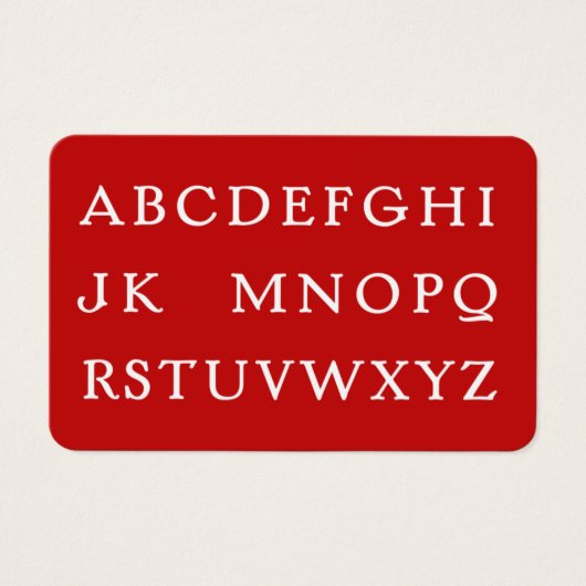 Geen L voor Kerstmis Visitekaartje (Voorkant)