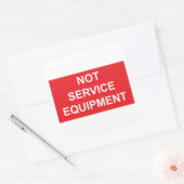 Geen label voor Sticker van serviceapparatuur (Envelop)