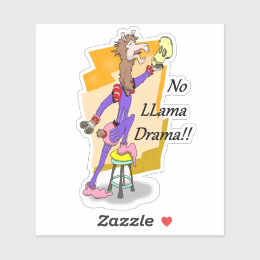 Geen Lama drama! 2 Sticker (Vel)