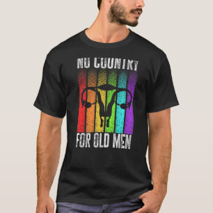 Geen land voor de oude Mannen Floral Uterus femini T-shirt