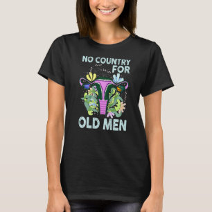 Geen land voor de oude Mannen Floral Uterus femini T-shirt