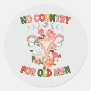 Geen land voor oud Man Ronde Sticker