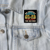 Geen land voor oude Man baarmoeder Vierkante Button 5,1 Cm (In situ)
