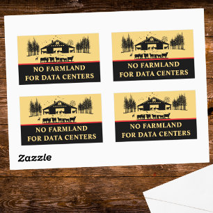 Geen Landbouwgrond voor Datacenters - Bescherm Onz Rechthoekige Sticker