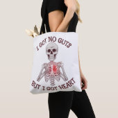 Geen lef, maar vol hart - Grappig skeletontwerp Draagtas (Dichtbij)
