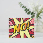 GEEN Leuk Retro Comic Book Pop Kunst Aankondigingskaart (Staand voorkant)