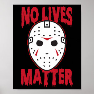 Geen levens horror masker Halloween Kostuums Poster
