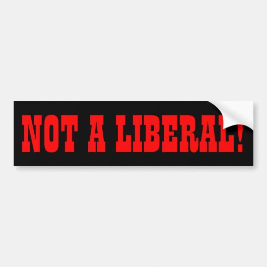 GEEN LIBERALE BUMPERSTICKER (Voorkant)