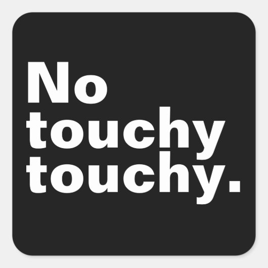 Geen lichtvoetig grappig introvert design vierkante sticker (Voorkant)