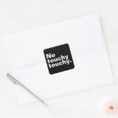 Geen lichtvoetig grappig introvert design vierkante sticker (Envelop)