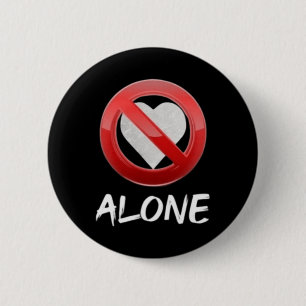 Geen liefde ronde button 5,7 cm