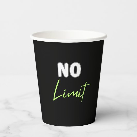 Geen limiet papieren bekers (Achterkant)