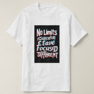 "Geen limieten - 3D Motivatie quote typografie T-s T-shirt