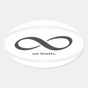 Geen limieten ovaal ticker ovale sticker