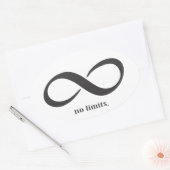 Geen limieten Ovale Sticker (Envelop)