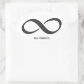 Geen limieten Ovale Sticker (Tas)