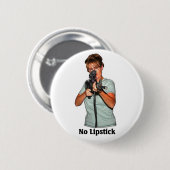 Geen lipstick ronde button 5,7 cm (Voorkant /achterkant)