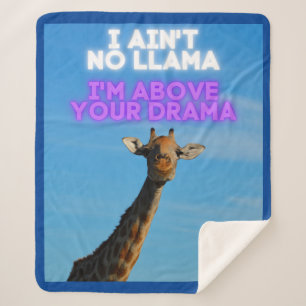 Geen Llama, ik ben boven je Drama Giraffe Sherpa Deken