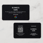 📲 Geen Logo Eenvoudige Google Review Premium Kaar Visitekaartje (Voorkant / Achterkant)