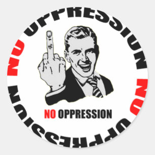 Geen Logo voor onderdrukkingspagina Ronde Sticker